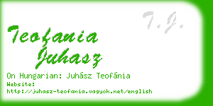 teofania juhasz business card